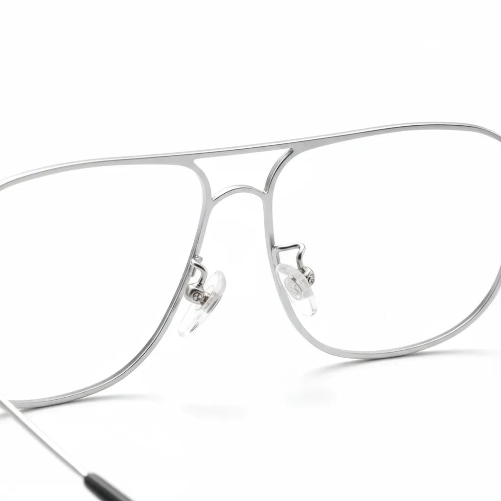 Ultra-Light Titanium Double-Beam Optical Glasses Frame with Anti-Blue Light