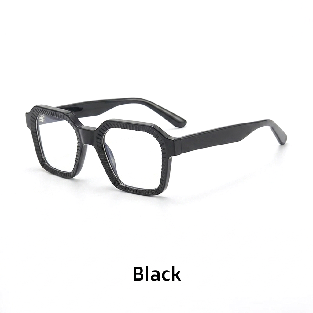 Optische Brillengestelle aus quadratischem Acetat im Retro-Stil