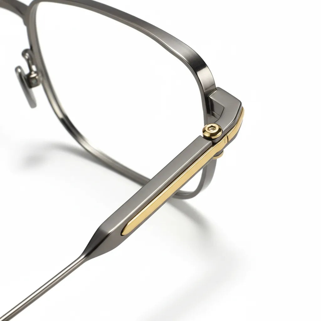 Ultra-Light Titanium Business Eyeglasses Frame - Square Full Rim