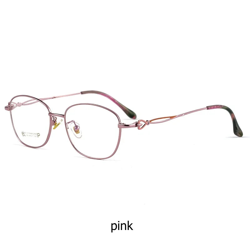 Retro Elliptical Metal Eyeglass Frame - Women's Optical Prescription Glasses