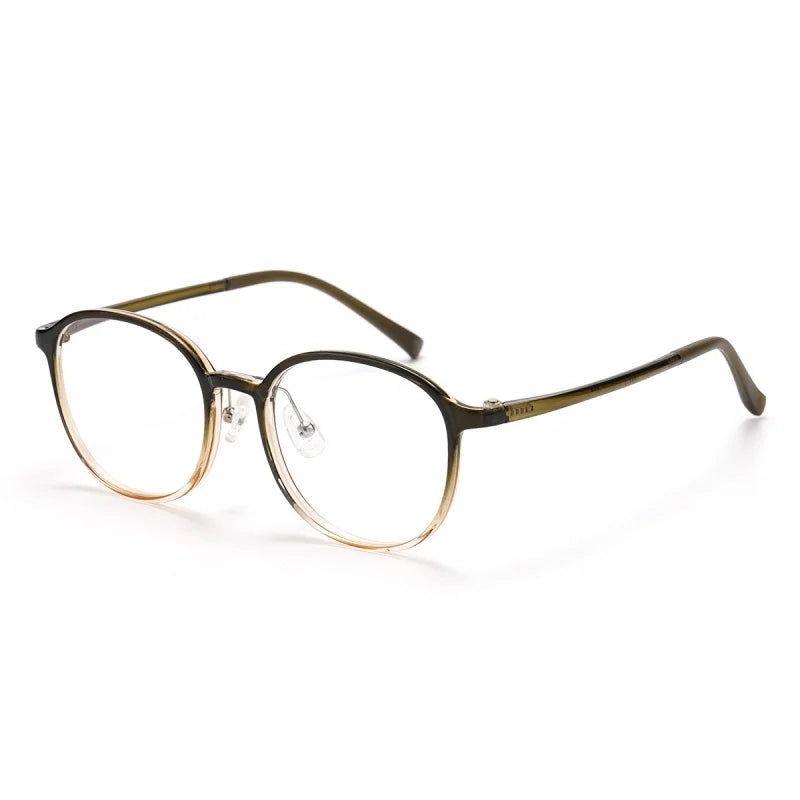 TR90 Retro Round Eyeglass Frame - Anti Blue Light