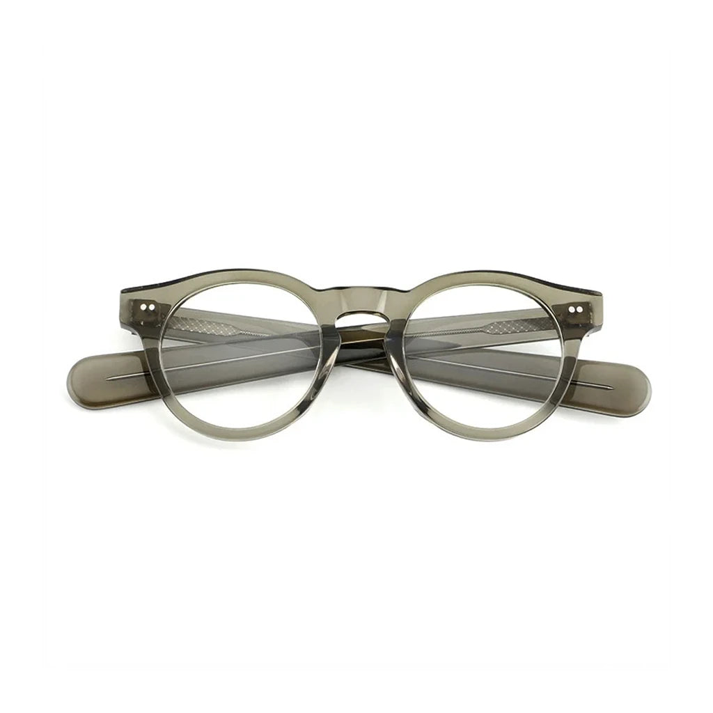 Retro Round Acetate Eyeglass Frames - Unisex Optical Prescription Glasses