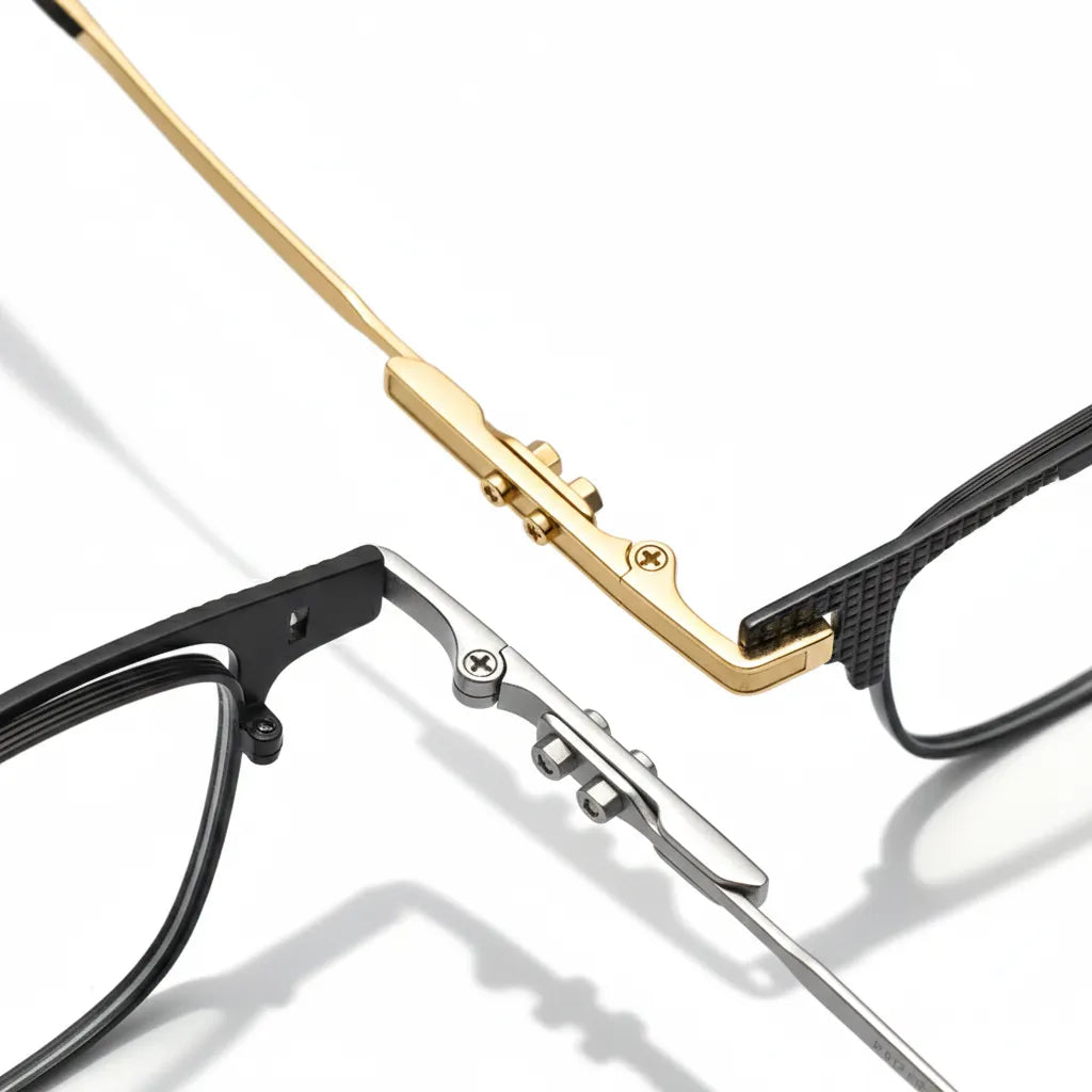 149mm Titanium Eyeglass Frame - Retro Business Optical Prescription Frame ST02