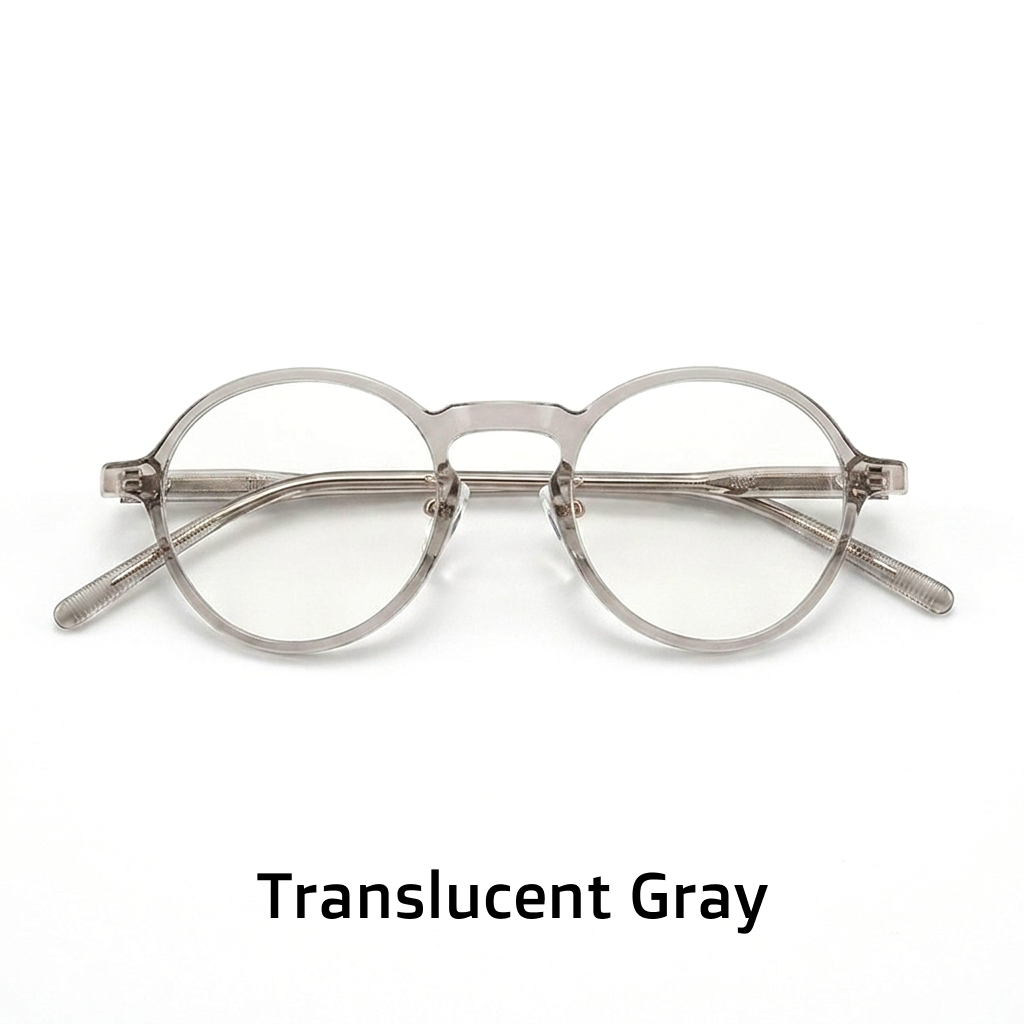 Acetate Round Optical Frames – Unisex Retro Prescription Eyeglasses