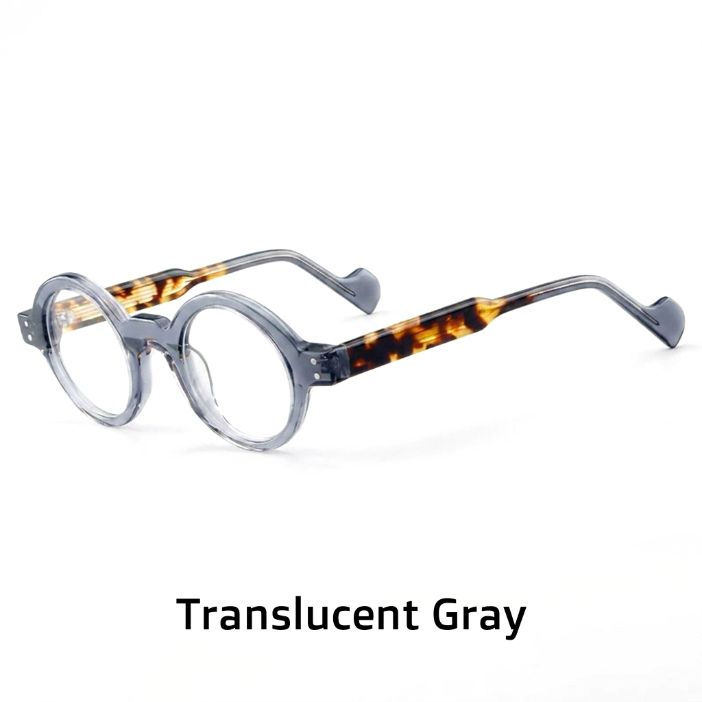 Acetate Round Optical Frames – Retro Literary Unisex
