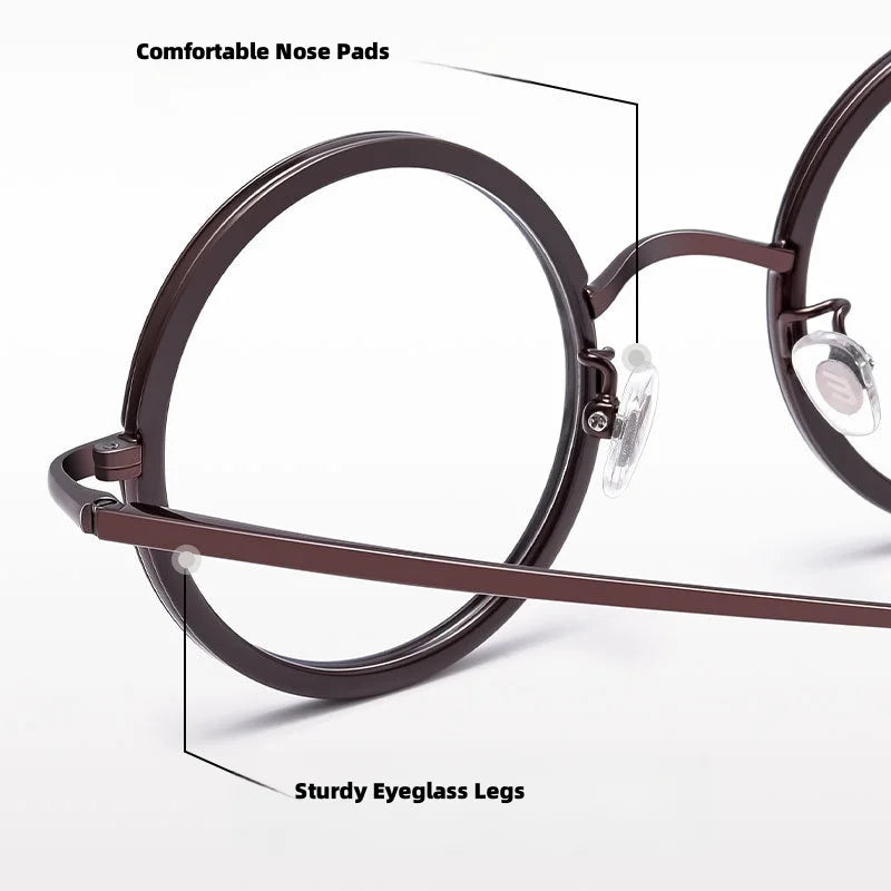 Retro Round Progressive Prescription Glasses 8068