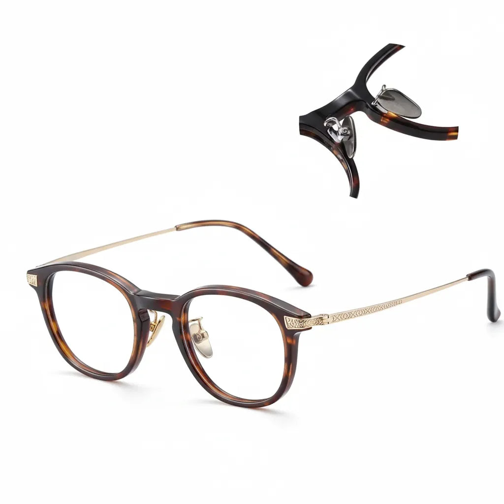 Montatura per occhiali in titanio retrò quadrata - Montatura per prescrizione ottica unisex N-401