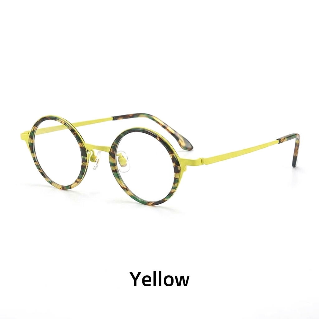 Runde optische Titanbrille