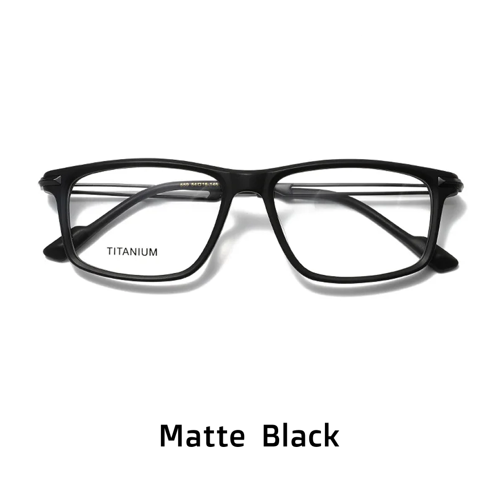 Optische Titanbrille mit schmalem Rahmen
