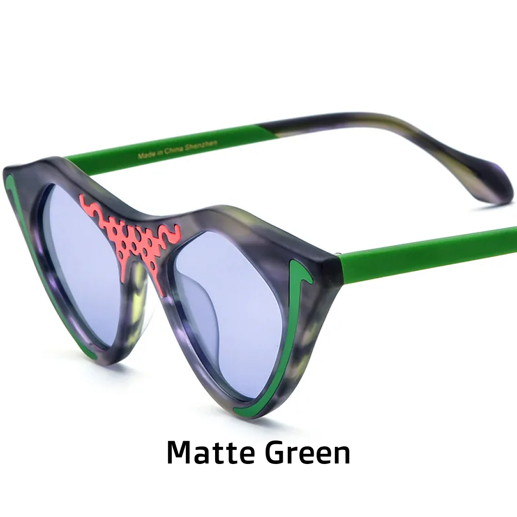 Cat Eye Polarized Sunglasses UV400 Acetate Frame