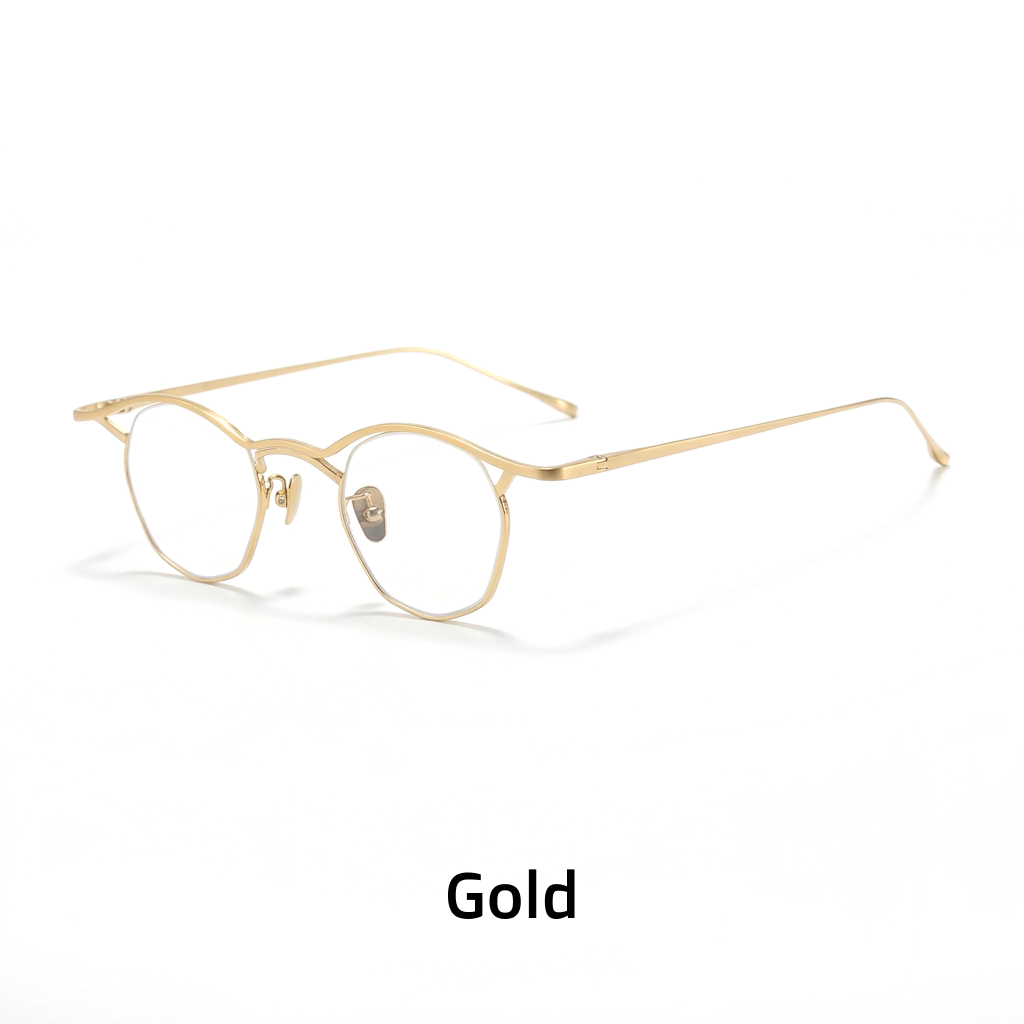 Titanium Polygon Optical Frames – Unisex Prescription Eyeglasses