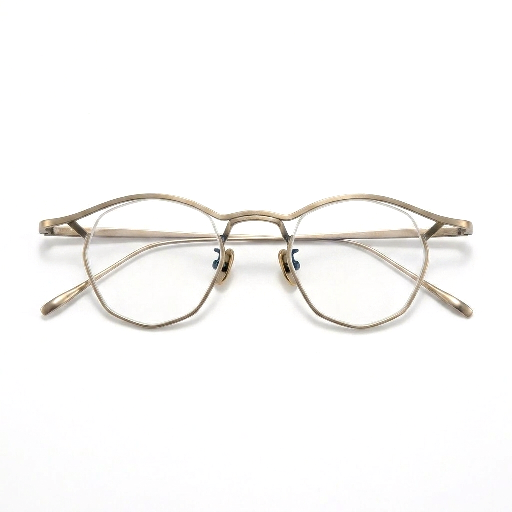 Titanium Polygon Optical Frames – Unisex Prescription Eyeglasses