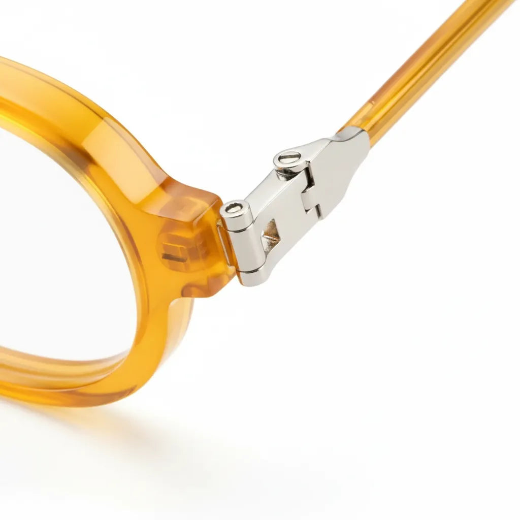 Round Acetate Eyeglass Frames - Unisex Retro Optical Prescription Glasses