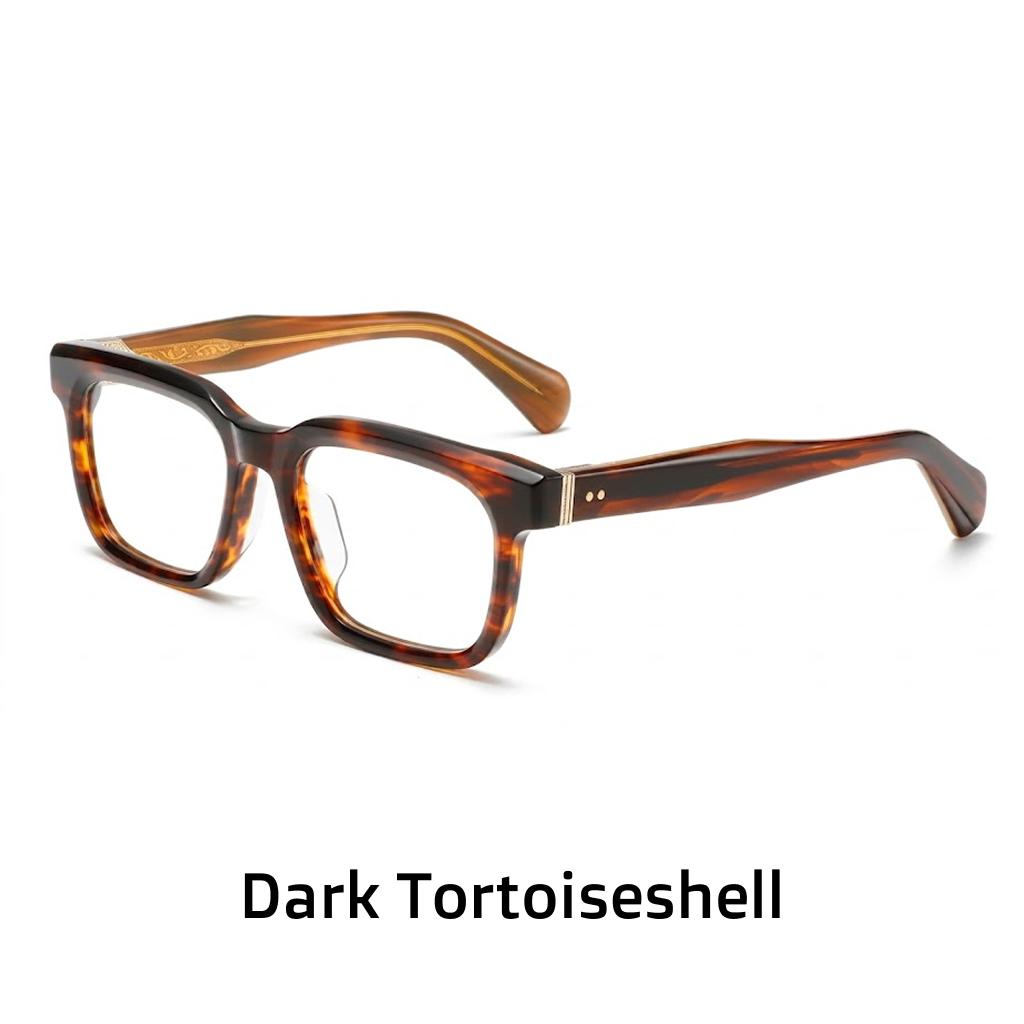 Verdickter quadratischer Acetat-Brillenrahmen – Unisex-Optik