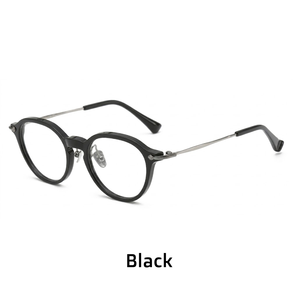 Ovales Acetat-Brillengestell – Unisex mit optischer Sehstärke