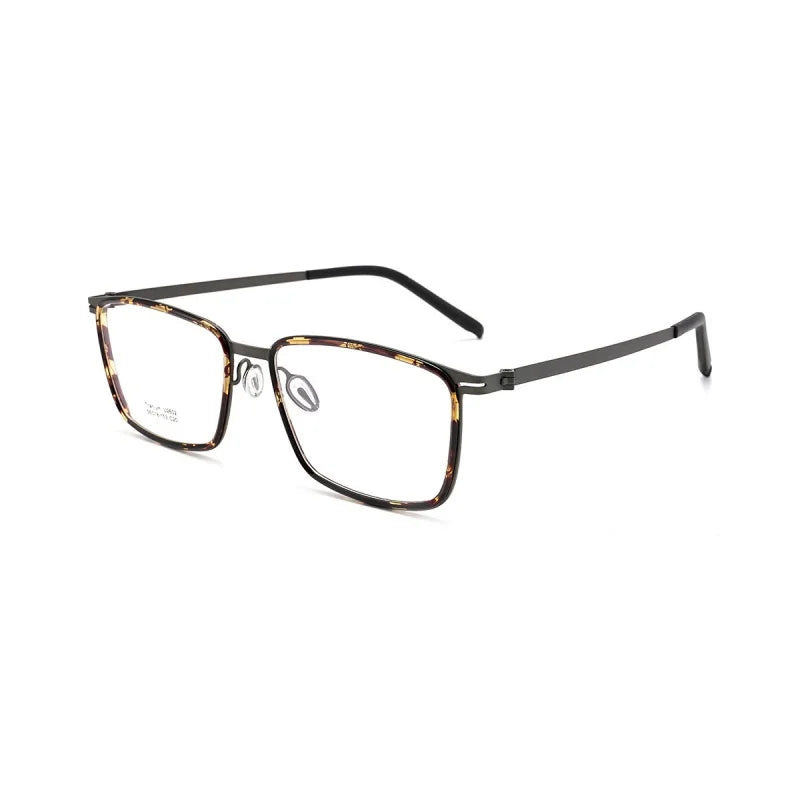 Ultra Light Titanium Eyeglass Frame - Business Square Optical Glasses 2602