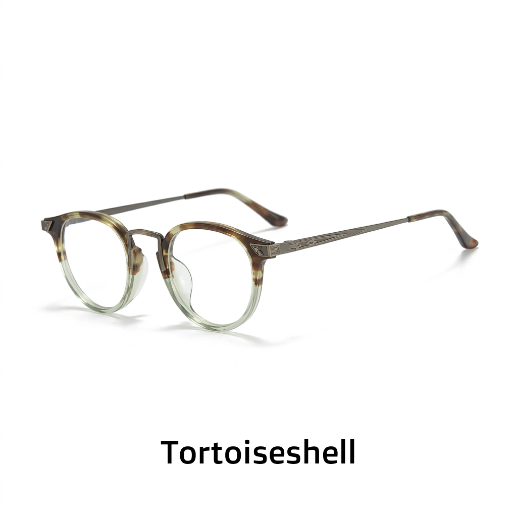 Acetate Oval Optical Frames – Unisex Hand-Carved Prescription Eyeglasses