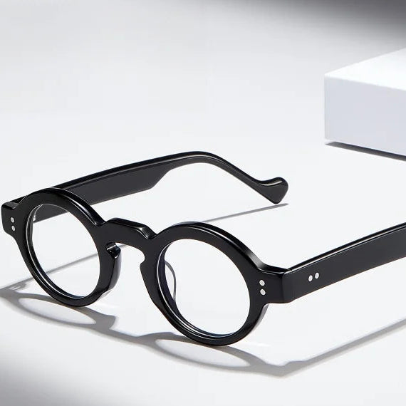 Retro Elliptical Acetate Glasses Frame - Unisex Optical Prescription Eyewear