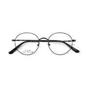 Memory Titanium Eyeglass Frame - Ultra Light Retro Round Optical Prescription Glasses