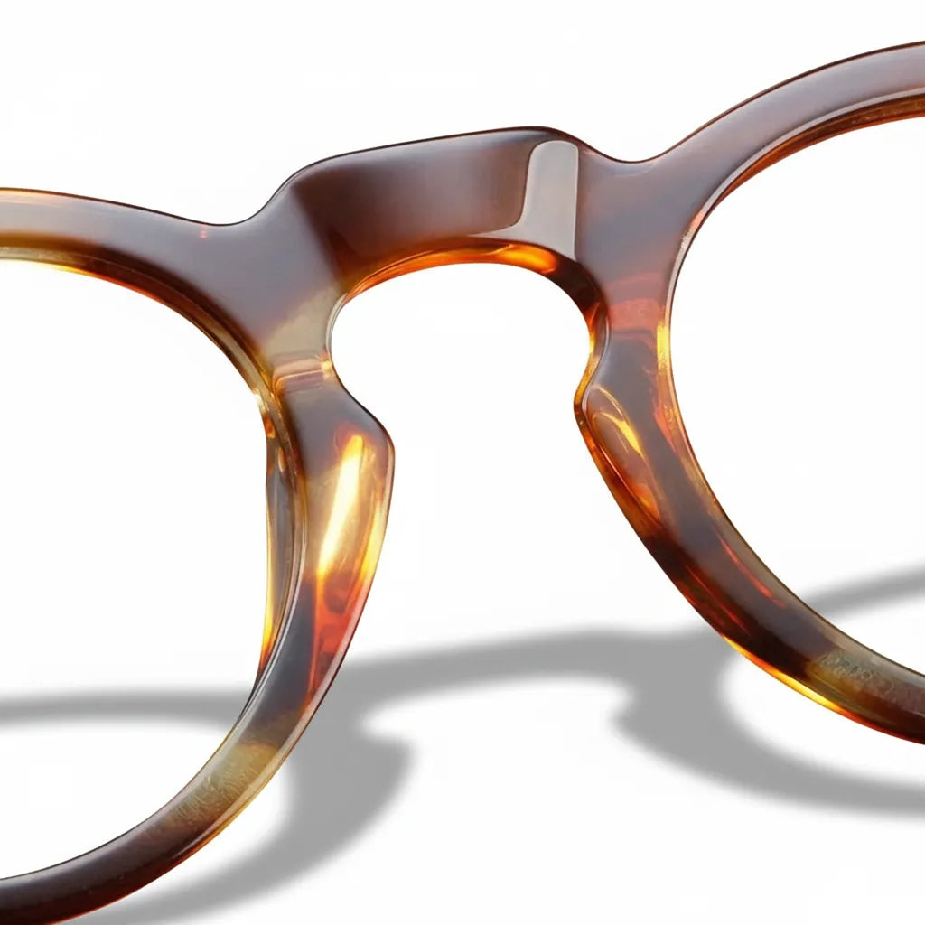 Retro Round Acetate Eyeglass Frames - Model 1128