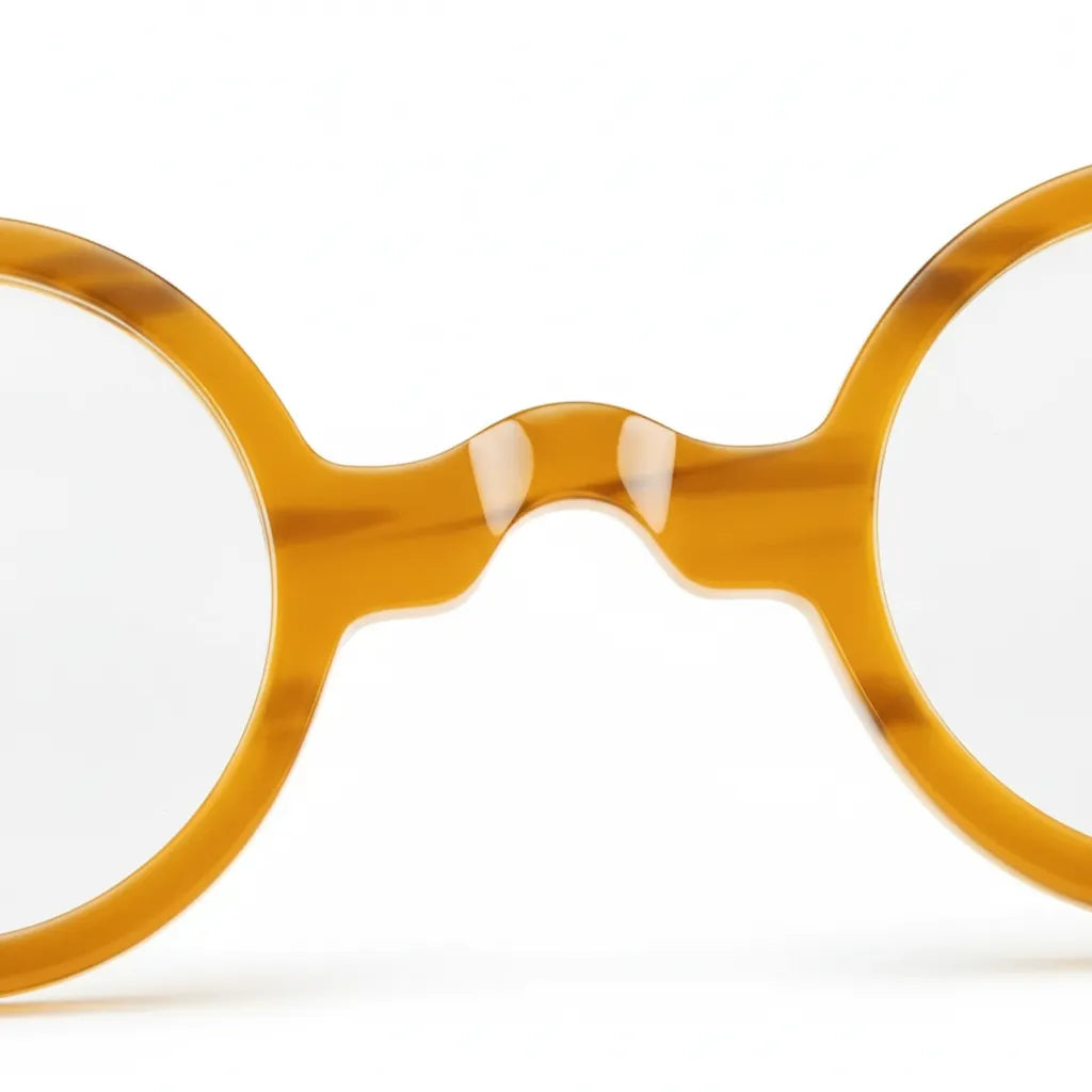 Round Acetate Eyeglass Frames - Unisex Retro Optical Prescription Glasses