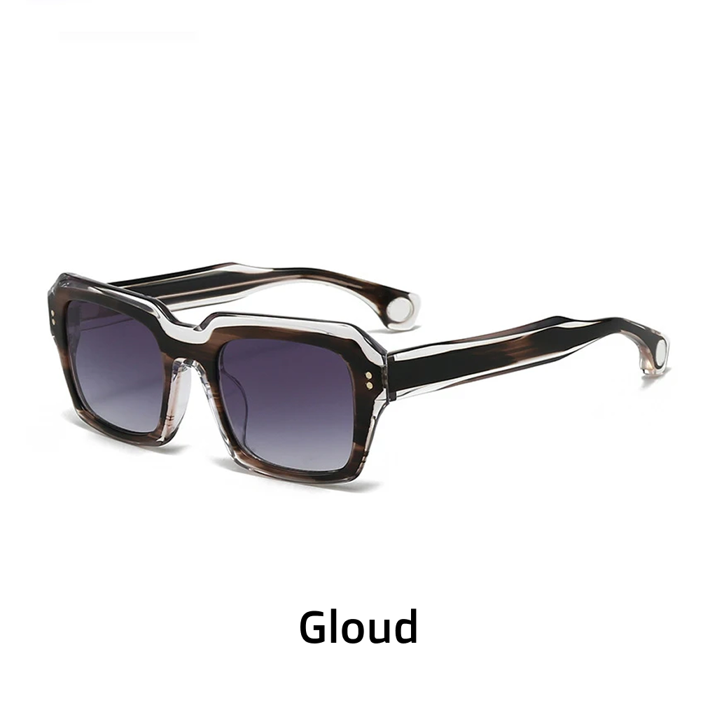 Polarized UV400 Rectangle Acetate Sunglasses