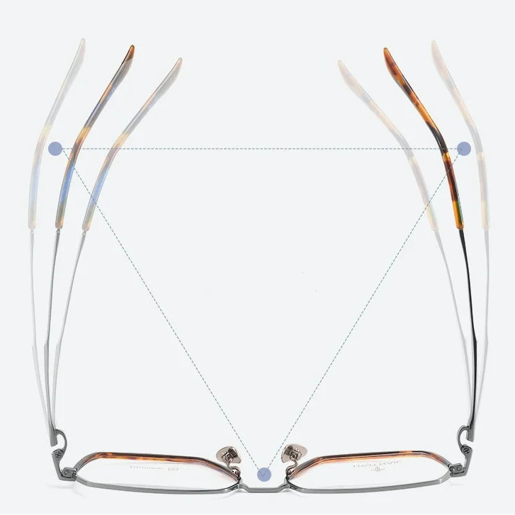 Ultra Light Titanium Eyeglasses - Polygonal Business Frame