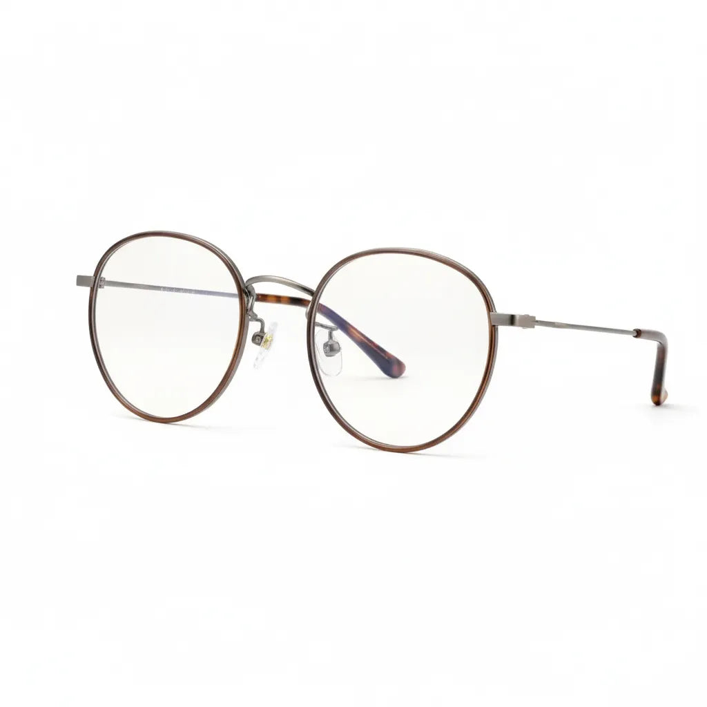 Anti Blue Light Glasses - TR90 Alloy Round Frame Optical Eyewear