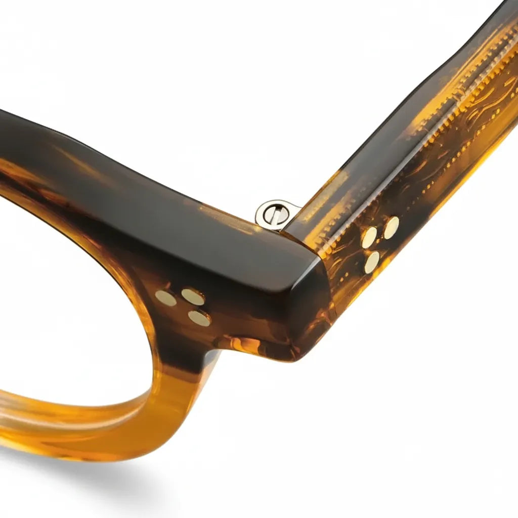 Retro Round Tortoiseshell Eyeglass Frame - Optical Prescription Glasses