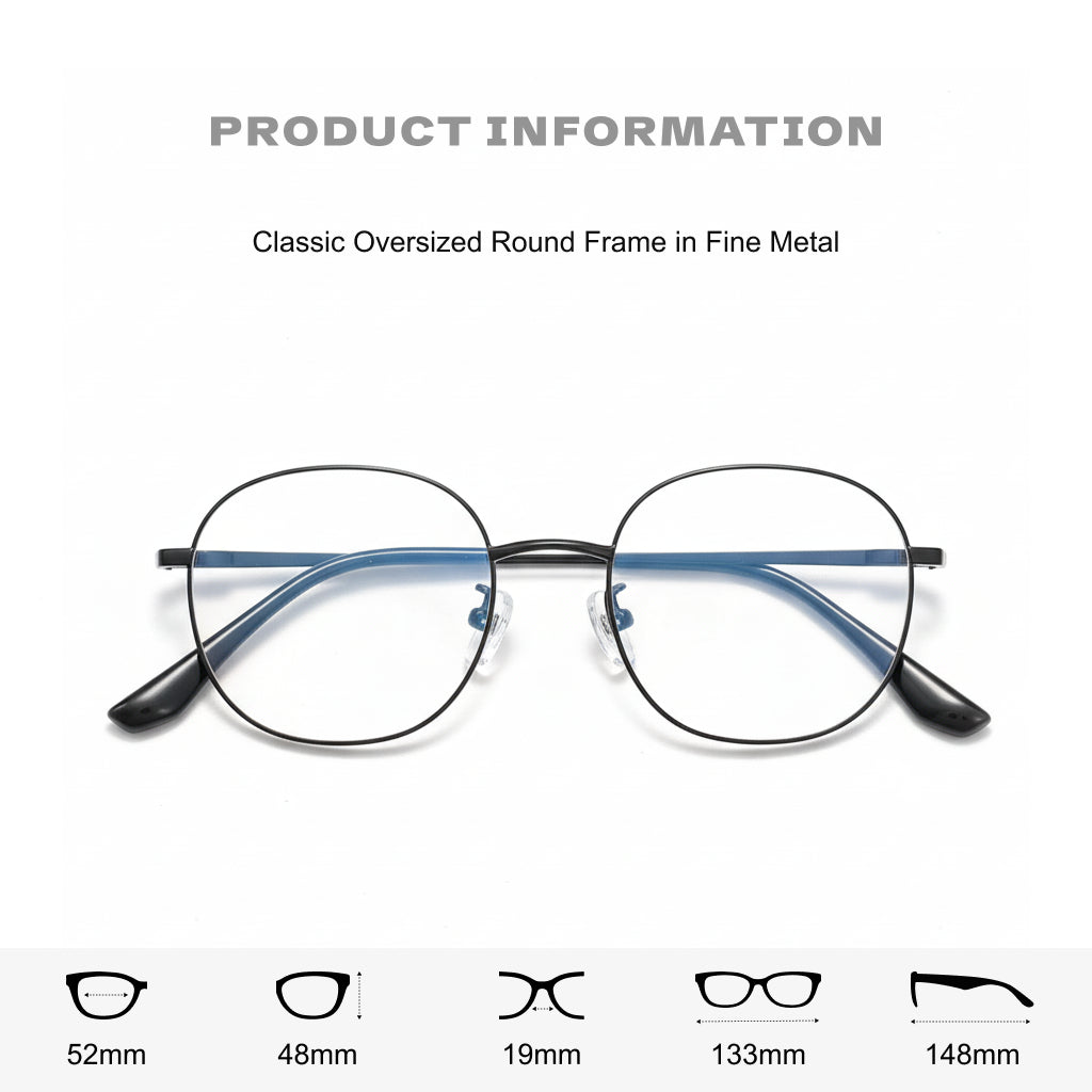 Titanium Retro Square Eyeglasses K5117M
