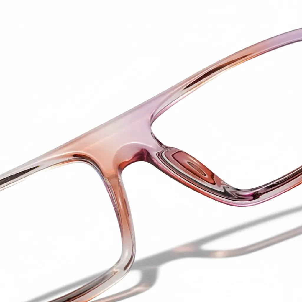 TR90 Retro Square Gradient Glasses Frame - Anti Blue Light