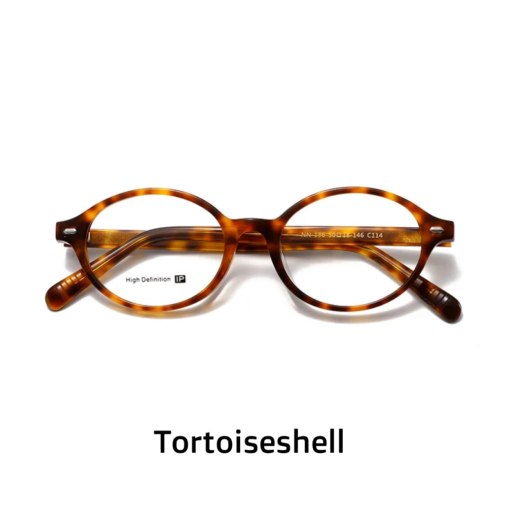 Monture ovale rétro ultra-légère pour la myopie, lunettes optiques artistiques pour visages menus, décontractées et élégantes.