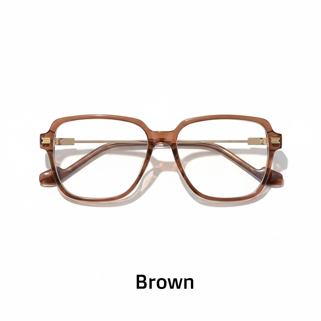 Titanium Polygonal Eyeglass Frame - Anti Blue Light Optical Glasses