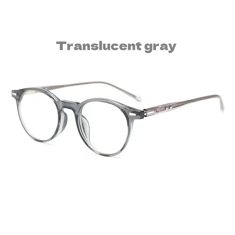 Retro Round Optical Eyeglass Frame - Ultra Light TR Unisex Prescription Glasses