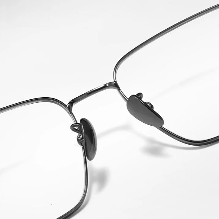 Ultra-Light Titanium Square Eyeglasses - 10.3g Unisex Optical Frame