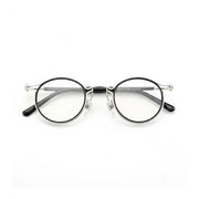 Retro Round Metal Eyeglass Frame - Ultra Light TR Optical
