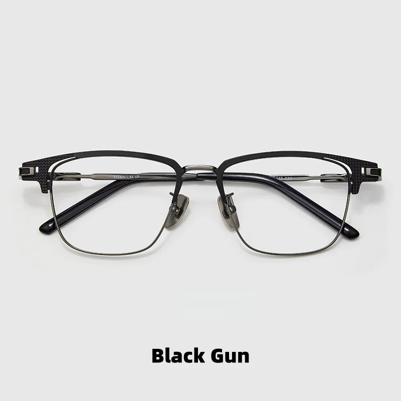 149mm Titanium Eyeglass Frame - Retro Business Optical Prescription Frame ST02