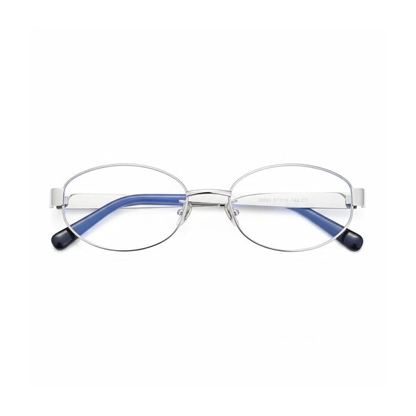Ovaler Retro-Titan-Brillenrahmen – optische Anti-Blaulicht-Brille