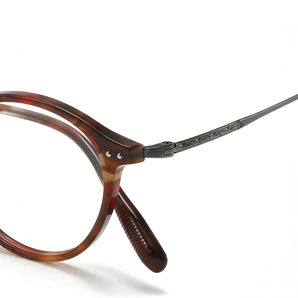 Titanium Oval Optical Frames – Tortoiseshell Unisex Prescription Eyeglasses