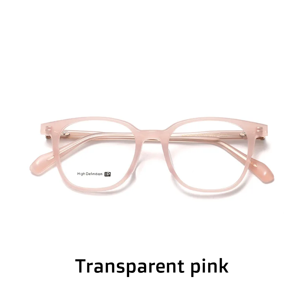 Small Square Acetate Optical Glasses Frame – Retro Tortoiseshell & Transparent Unisex