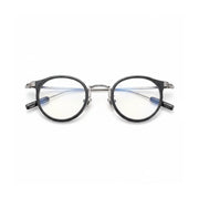 Pure Titanium Round Eyeglass Frame - Anti Blue Light Optical Prescription Glasses