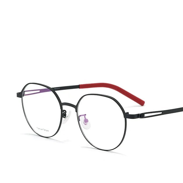 Ultra-Light Titanium Optical Glasses Frame - Retro Polygonal Design
