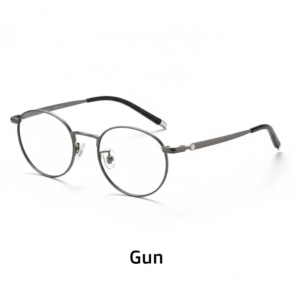 Frame Ultra Light Titanium Round Eyeglass - Anti Blue Light