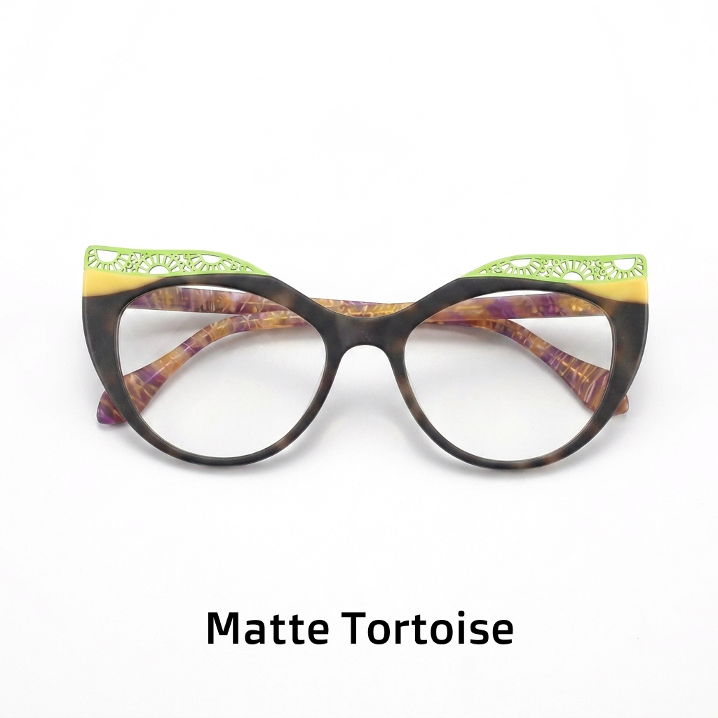 מסגרות למשקפיים מסוג Cat-Eye Acetate
