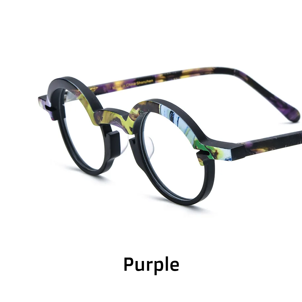 Runde Retro-Acetat-Brillenfassungen