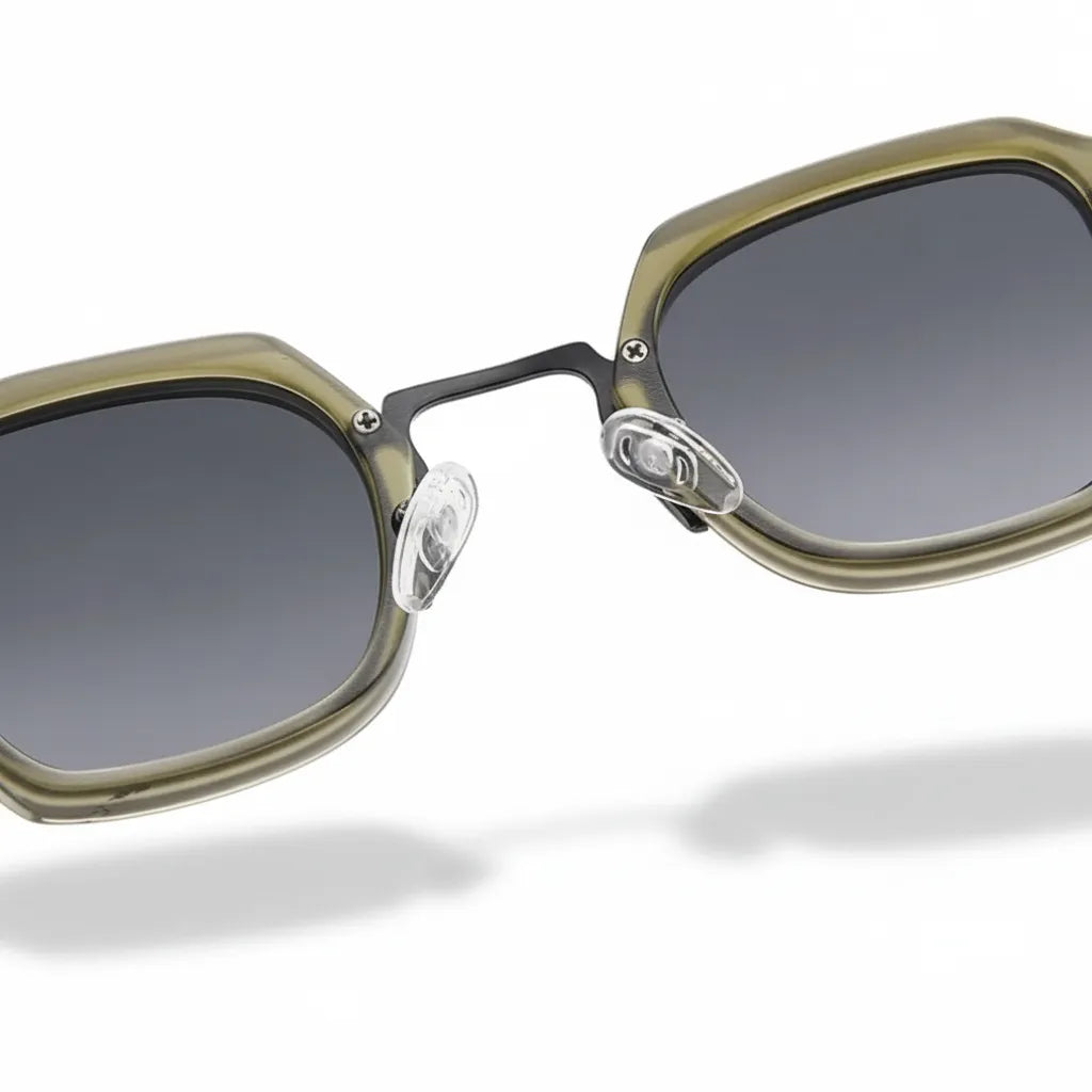 Polarized Retro Square Sunglasses - UV Protection