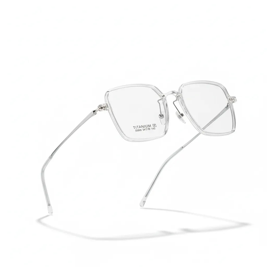 Ultra-Light Titanium Eyeglass Frame - Women's Large Frame Optical Glasses