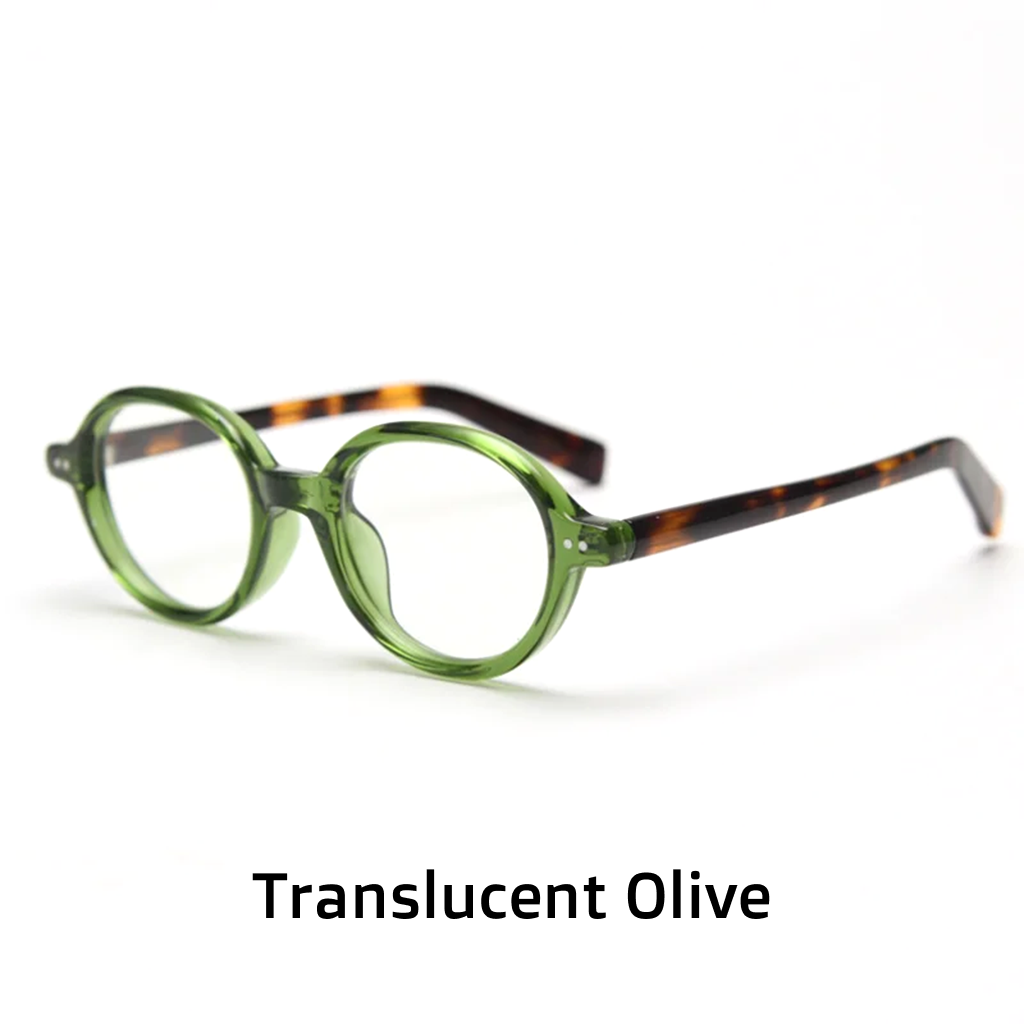 Retro Oval Prescription Eyeglasses – Single Vision & Progressive