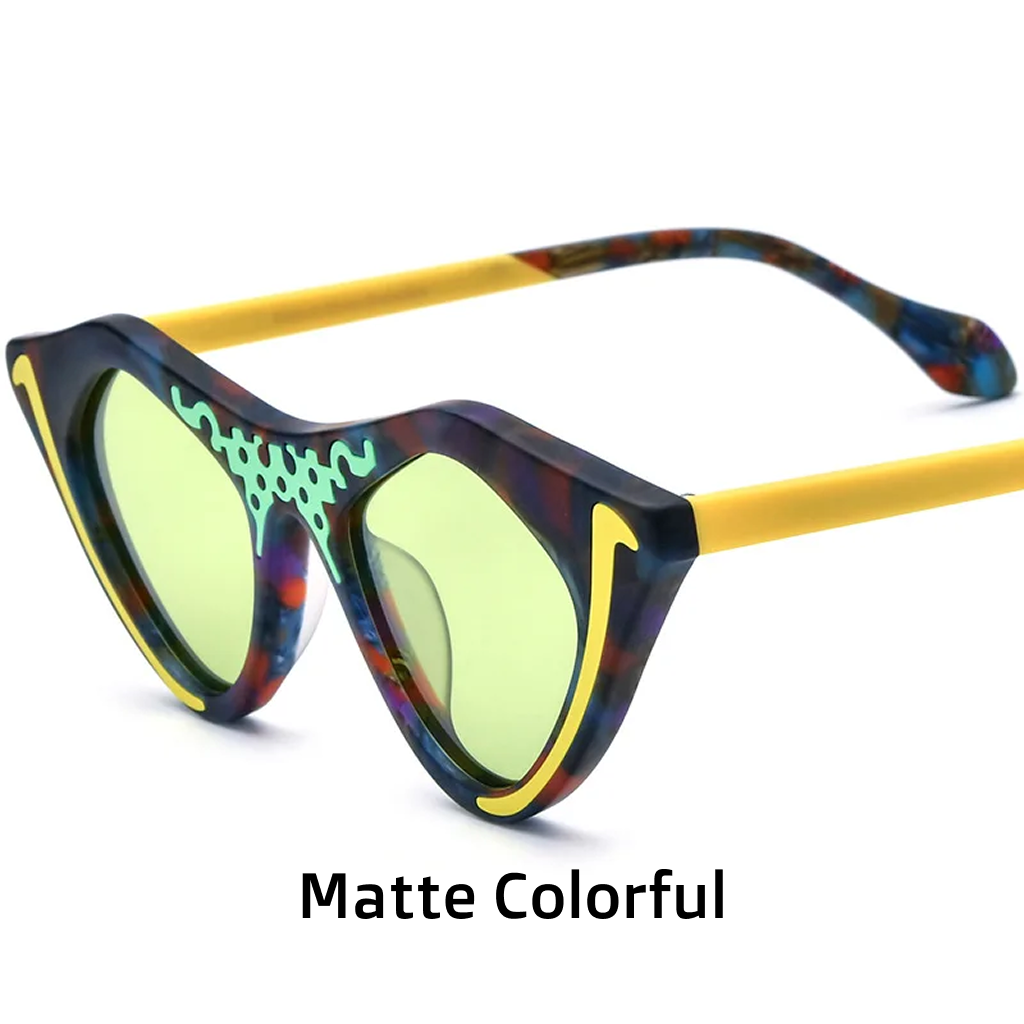 Cat Eye Polarized Sunglasses UV400 Acetate Frame