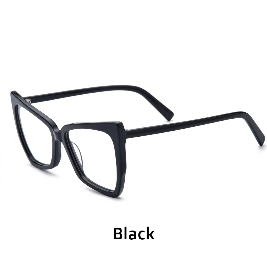 מסגרת משקפיים מרובעת של Cat Eye Acetate – לשני המינים